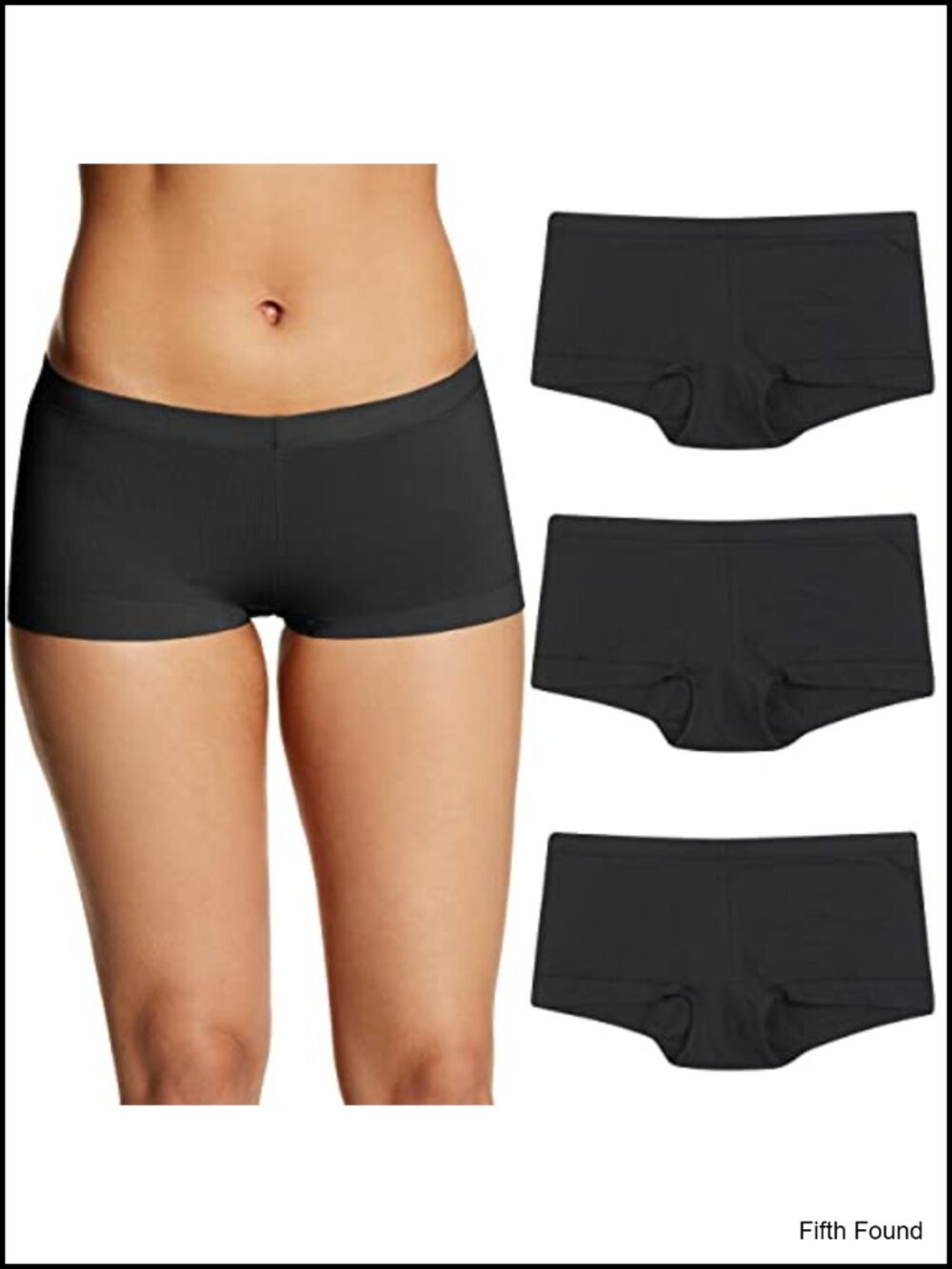 Cotton Blend Women's Boy Shorts Underwear 3-Pack Full Coverage Mid